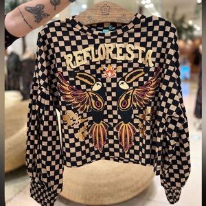 Farm rio sweatshirt cropped